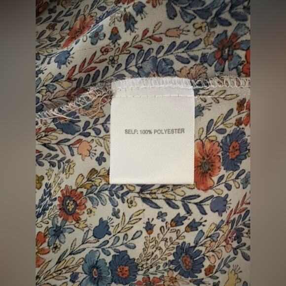 Rose + Olive Floral Boho Blouse 2x - Picture 3 of 11